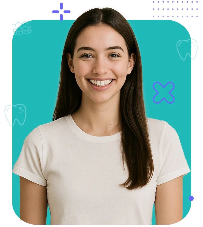 Mujer de 29 años con sonrisa perfecta tras tratamiento de resinas dentales en Chihuahua.